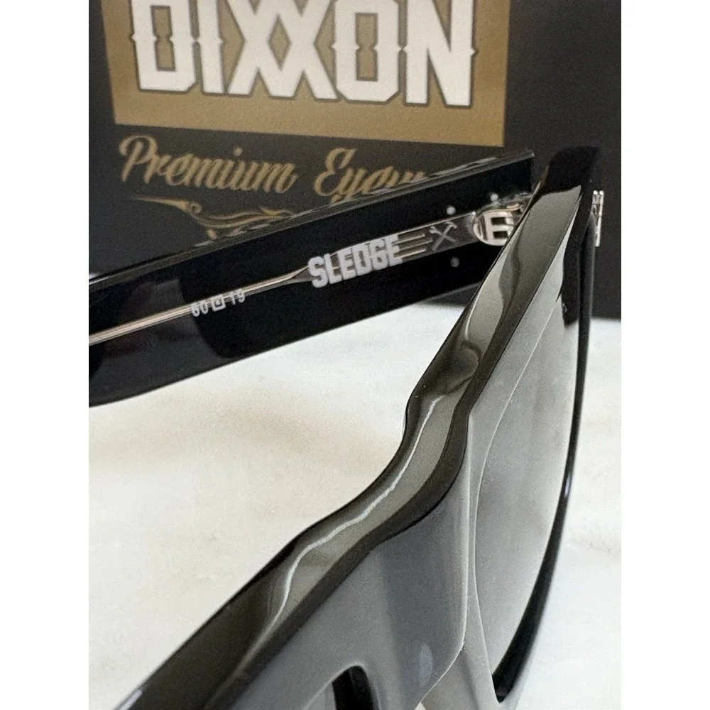 Dixxon Flannel Sledge Sunglasses - Black/ Gray New In Box Handmade Italy 60.19
